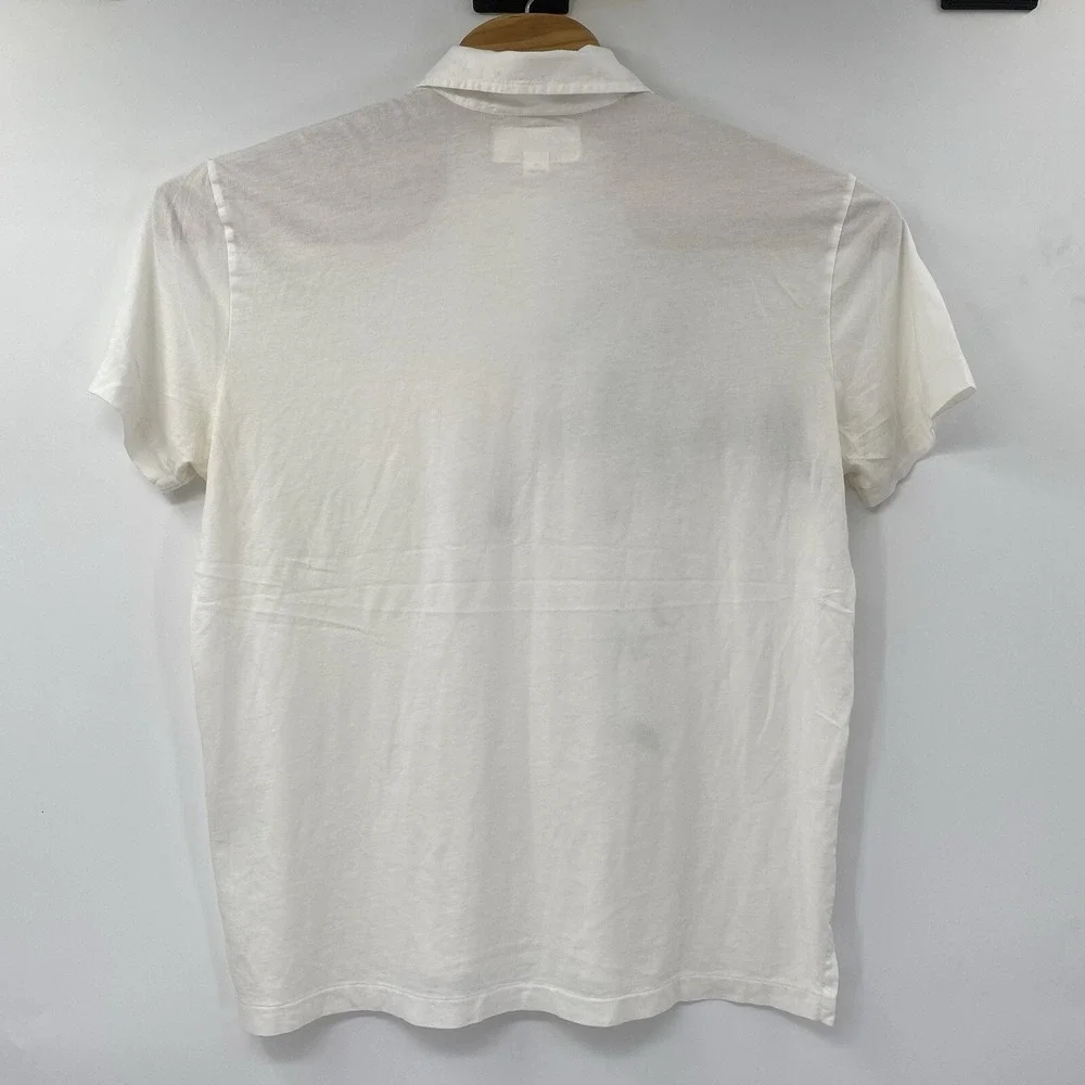 Polo Ralph Lauren Polo Shirt Mens XL White Graphic Bull Art‎ Short Sleeve Pocket